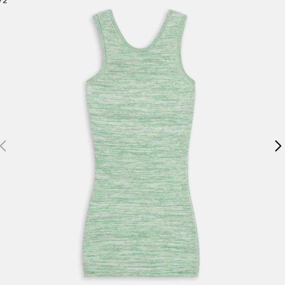Madhappy Melange Knit Mini Sleeveless Green Dress size S